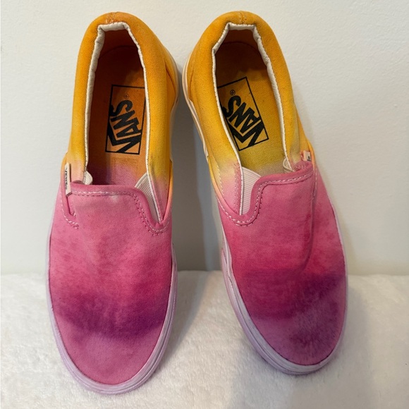Vans Size 6 Classic Slip-On Pink Yellow Ombré - Picture 9 of 10